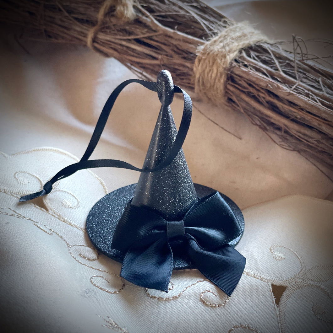 Black Gothic Witch's Hat Ornament