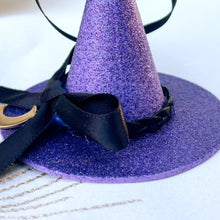 Load image into Gallery viewer, Purple Lunar Witch&#39;s Hat Ornament