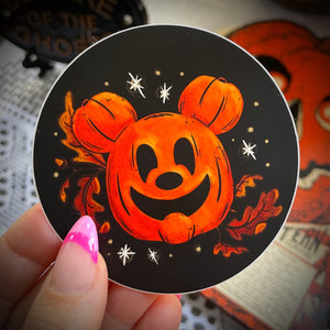 Pumpkin Mouse Vinyl Sticker