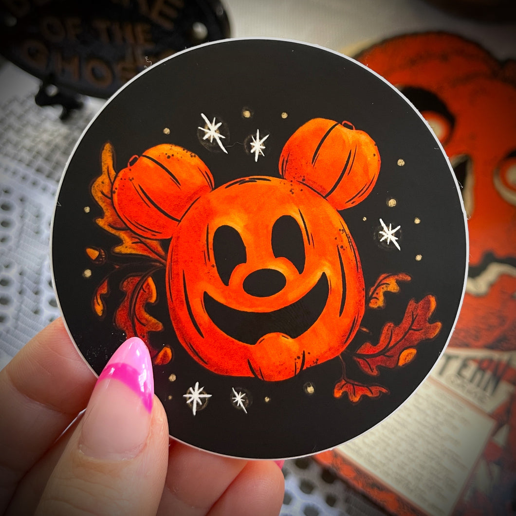 Pumpkin Mouse Vinyl Sticker
