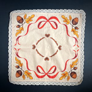 Acorn Flourish Cloth Napkin / Altar Cloth