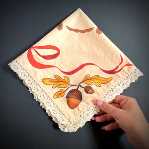 Acorn Flourish Cloth Napkin / Altar Cloth