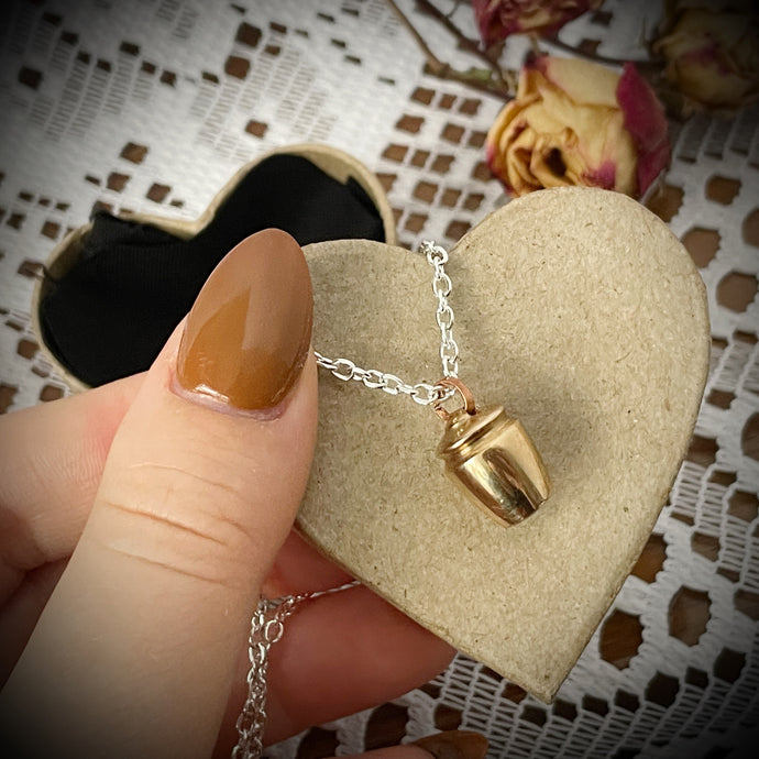 Miniature Freya Brass Urn Necklace