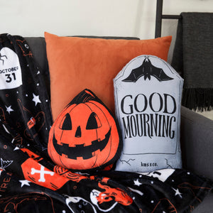 Irregular Good Mourning - Large Gravestone Pillow