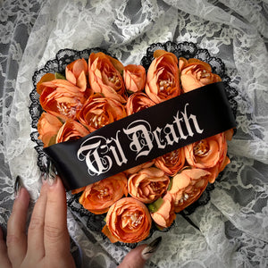 Til Death Orange Mini Mourning Inspired Wreath