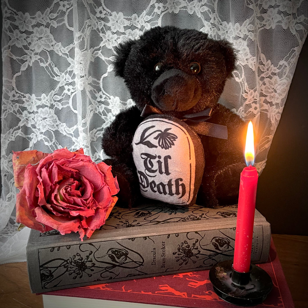 Til Death Black Teddy Bear