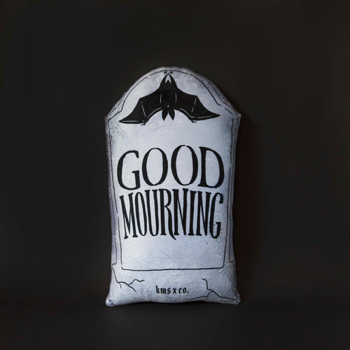Irregular Good Mourning - Large Gravestone Pillow