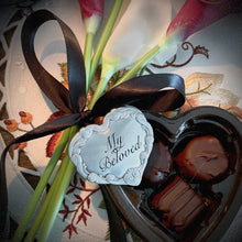 Load image into Gallery viewer, My Beloved - Vintage Casket Plate Inspired Pin in Choice of Gold or Silver Tone