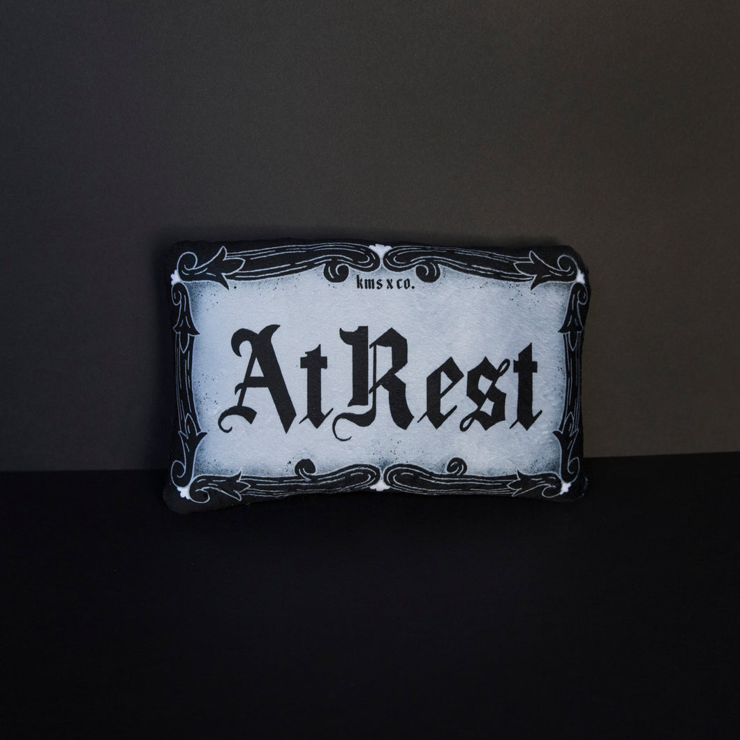 Irregular At Rest - Mini Casket Plate Inspired Pillow
