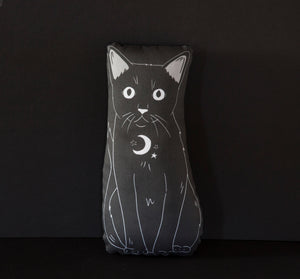 Shadow - Familiars Black Cat Mini Pillow