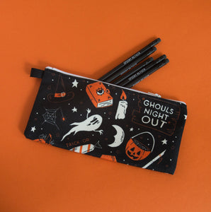 Ghouls Night Out Patterned Pouch - Pencil Case