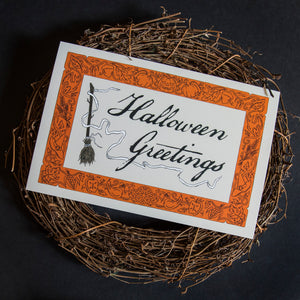 Halloween Greetings Large Postcard