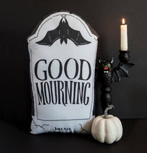 Load image into Gallery viewer, Good Mourning - Large Gravestone Pillow