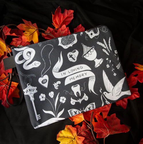 Mourning Print Carry All Clutch