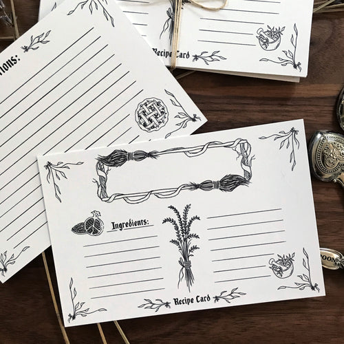 Kitchen Witchery Recipe Card Set - Set of 5
