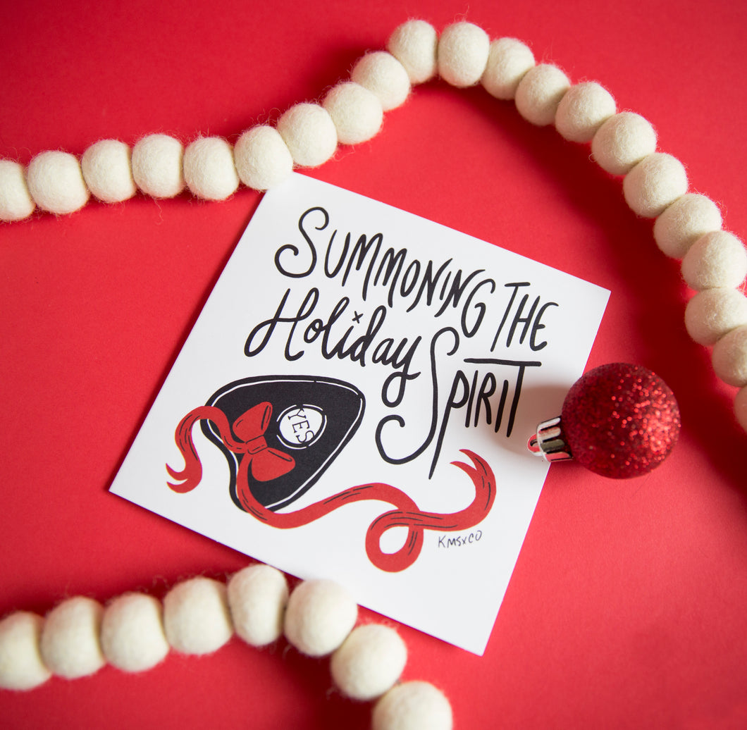 Summoning the Holiday Spirit Greeting Card