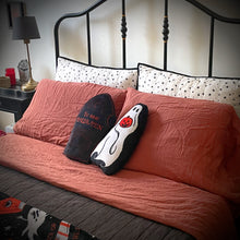 Load image into Gallery viewer, Orange Pumpkin Ghost Throw Pillow