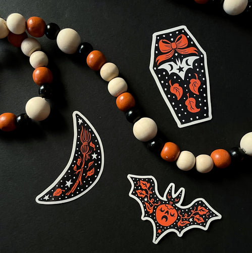 Halloween Stickers - Set of Three