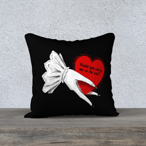 To The End Velvet Pillow Cover